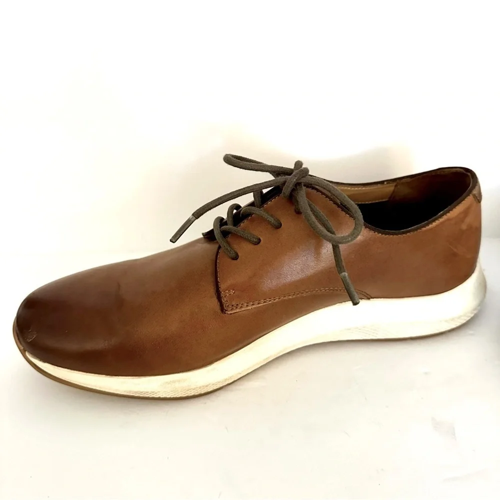 Vince Camuto Eadwine Lace Up Derby Sneakers Men’s Brown Leather Shoe Size 8.5